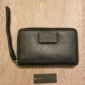 Marc by Marc Jacobs Black Zip Around Wallet Wristlet